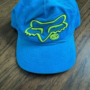 FOX Blue Cap with Neon Green Embroidery